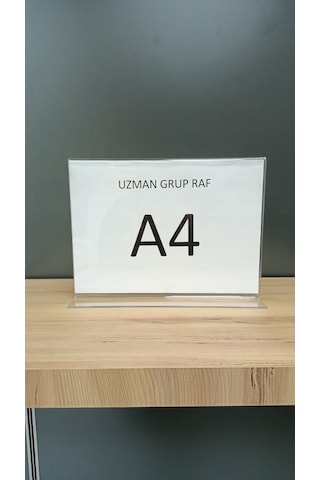 Uzmangrupraf Uzman Grup Raf A4 Pleksi Fiyat Etiketliği - 3'Lü Paket - T Tipi (523569134)