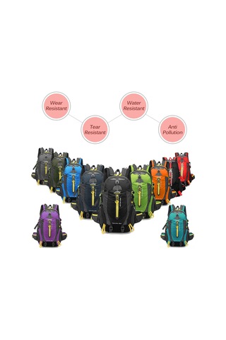 Padalink 40l Dayanıklı Seyahat Sırt Çantası - Hafif Ve Kompakt 6 Cep Gri