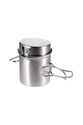 Suofeng Kamp Ve Doğa Etkinlikleri İçin Dayanıklı Paslanmaz Çelik Tencere - Taşınabilir 11x15cm 373g Gümüş