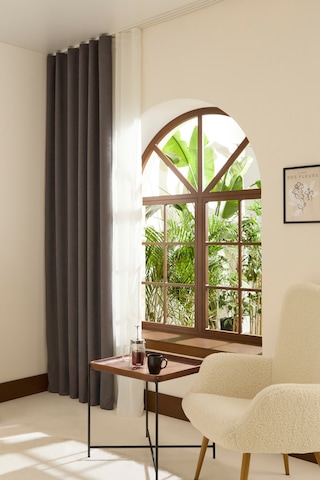 Kaşmir Home Holly Ada Fon Perde Koyu Gri 150x270 Cm Koyu Gri