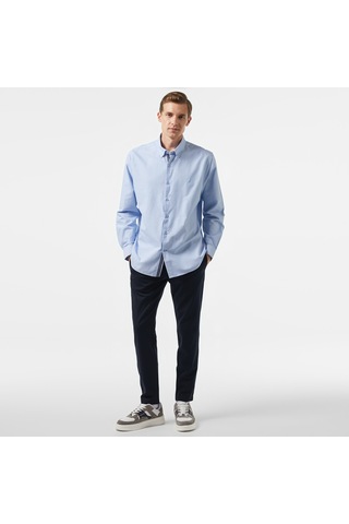 Nautıca Erkek Mavi Classıc Fıt Uzun Kollu Gömlek Düz W37310t Mavi