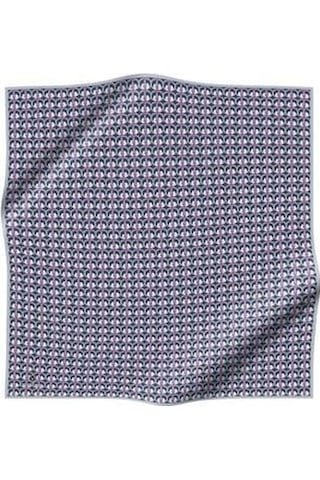 Vissona Tivil İpek Eşarp 60779 - 17 - 0028 - 0025 Koyu Füme Geometrik Desen Gri
