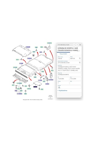 Güneşlik Takım Connect Oza 70009 -2t14v04100eb1c6h - 2t14v04101ae1c6h