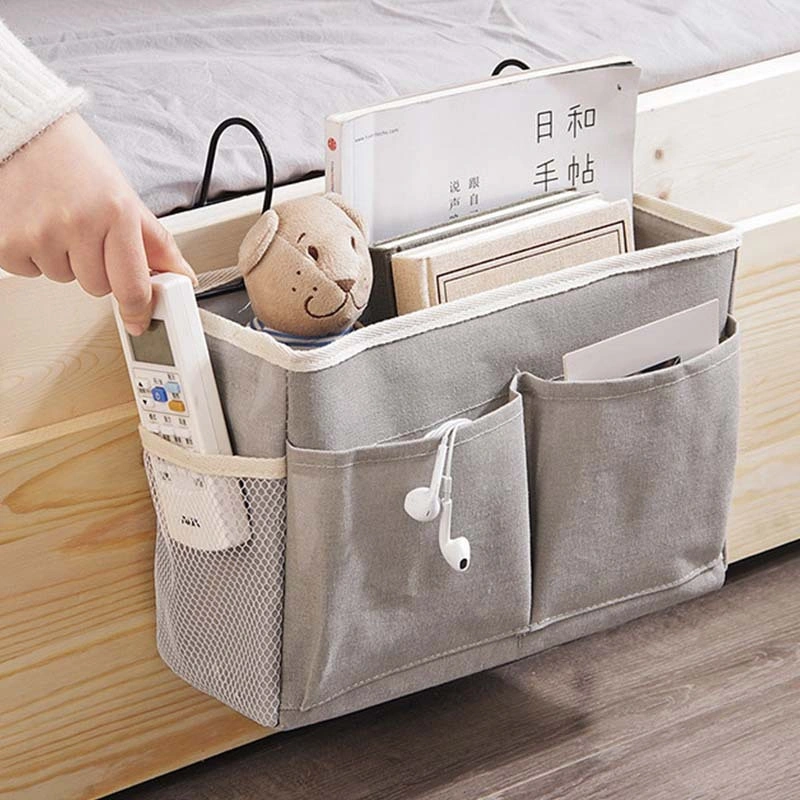 Qingmipy Üniversite Yatak Üstü Organizer Beş Çekmeceli Kumaş Dolap, Ev Ve Dormitory İçin Konforlu Depolama Çantası Beyaz Geliştirilmiş Versiyon Beyaz Kumaş Asılı Sepet