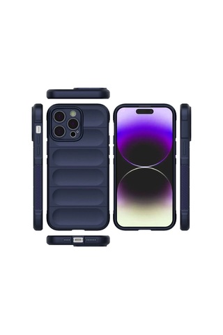 Mey İthalat Apple, Uyumlu iPhone 15 Pro Max Kılıf Optimum Silikon - Lacivert