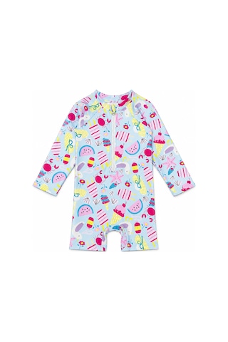 Beniizle Unisex Bebek Yüzücü Mayosu Mavi