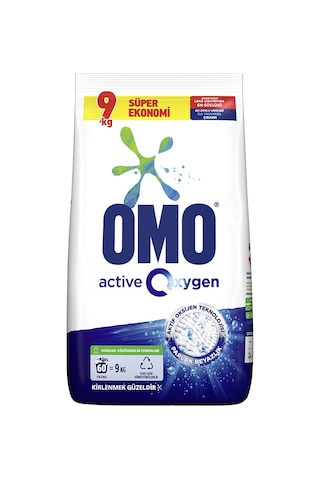 Omo Active Oxygen Beyazlar için Toz Çamaşır Deterjanı 9 KG