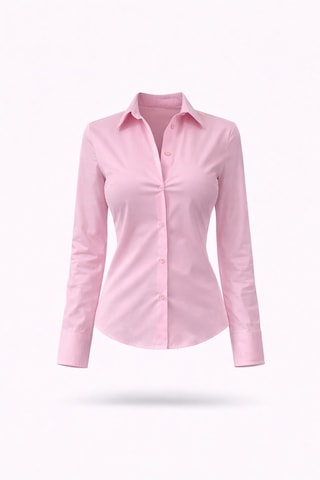 5in1Canpolat Pembe Pens Detaylı Slim Fit Gömlek 018