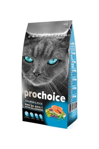 Prochoice Pro 34 Somonlu ve Pirinçli Yetişkin Kedi Maması 2 KG