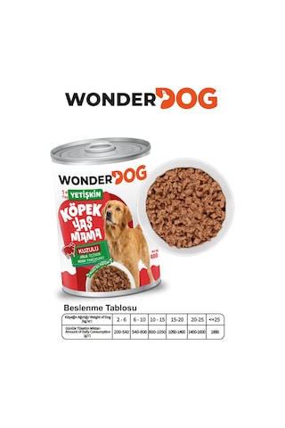 Wonderdog Kuzulu Yetişkin Köpek Konservesi 400gr X 12 Adet