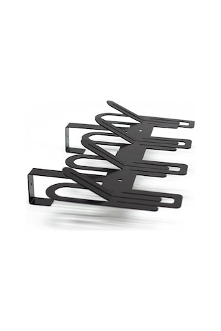 Metal Modern Desenli Çok Amaçlı Metal Kapı Arkası Askılığı Siyah Çok Renkli