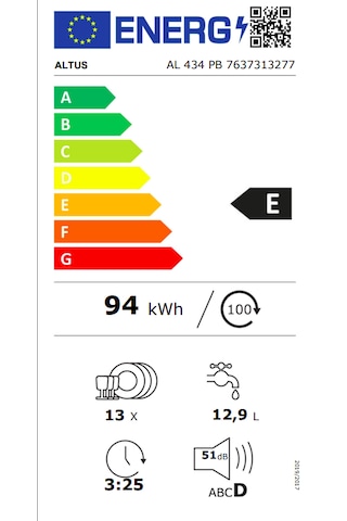 Altus AL 434 PB 4 Programlı Bulaşık Makinesi