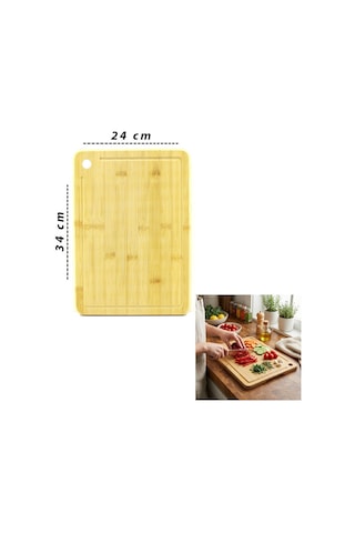 İbico İ22-396 Kesim Panosu Ve Kesme Tahtası 24x34x1.8cm Ahşap Bambu Diğer