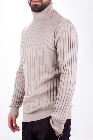 Twister 3625 Bej Balıkçı Yaka Erkek Kazak Bej