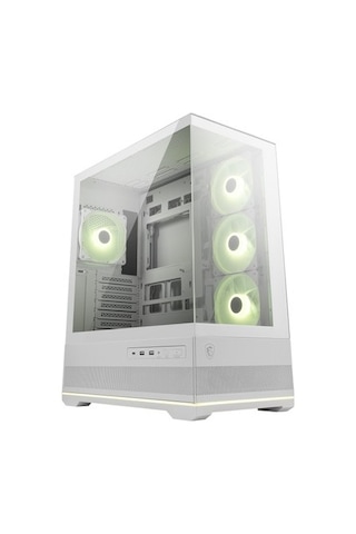 Msı Mag Pano 110r Pz Whıte Temperli Cam 3x120mm 1x120mm Argb Fan Atx Beyaz Panoramik Gaming