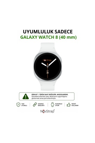 Novstrap Samsung Galaxy Uyumlu Apple Watch Uyumlu 8 40mm İle Kasa Ve Cam Ekran Koruyucu 360 Tam Koruma Ser Pc