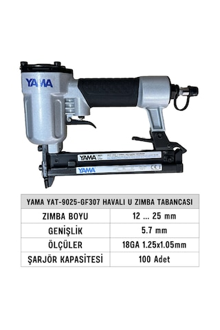 Yama YAT-9025-GF307 Havalı U Zımba Tabancası 12-25 MM