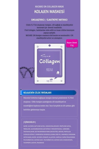 Mjcare On Collagen Mask - Kolajen Özlü Yüz Maskesi