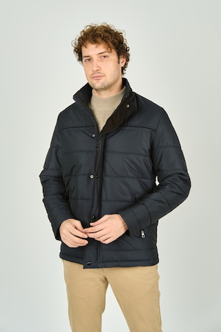 Daynax Erkek İçi Kürklü Dik Yaka Çıtçıt Ve Fermuar Kapamalı Mont Kaban 5300 Lacivert Lacivert