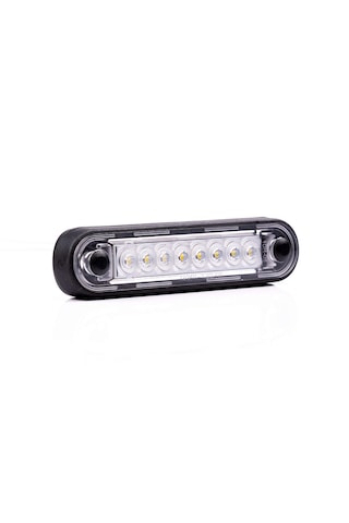 Frıstom Ft-073 Long 8 Ledli Pozisyon Lamba Ledli Turuncu 12v - 36v 0,15 Mt Siyah Lastik Contalı