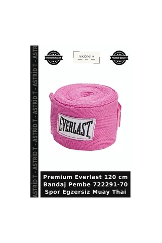 Premium Everlast 120 Cm Bandaj Pembe 722291-70 Spor Egzersiz Muay Thai