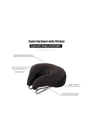 Hiçbir Burun Eyer Bisiklet Koltukları Yumuşak Kalınlaşmış Bisiklet Sürme Aksesuarları Şok Emme Ve Rahat Siyah