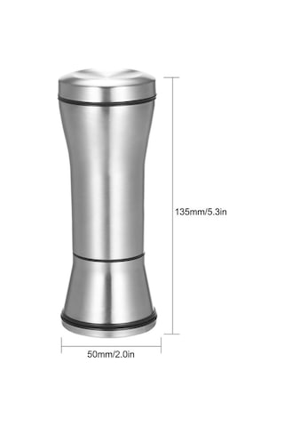 Pazly 304 Paslanmaz Çelik Baharat Değirmeni - Tuz Ve Karabiber Öğütücü, Ayarlanabilir Gümüş Modeli Gümüş