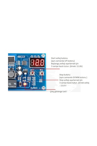Xh-M603 Şarj Kontrol Devresi 12-24V Akü Şarj Kontrol Modülü Güne N11.4176