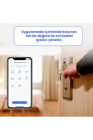 Meross Wi-Fi Uzaktan Kontrollü Çift Yönlü Dokunmatik Akıllı Duvar Anahtarı