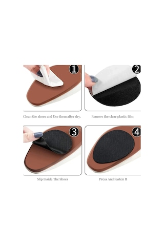 Ayakkabı Altı Kaydırmaz Tabanlık 2 Çift - 34 - 45 - Siyah