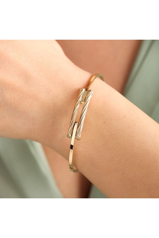 Altın Kaburga Kelepçe Iki Sıra Burgu Form N11.4809