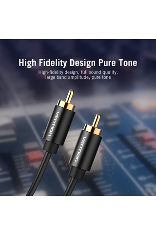 Ximistore9 Vention Metal Rca Koaksiyel Ses Kablosu, Altın Kaplı Uçlar Ve Saf Bakır İletken İle Spdıf Ses Sinyali Aktarımı, 2 Metre