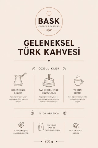 Bask Coffee Geleneksel Türk Kahvesi 250g