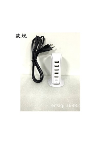 Geeksen Beyaz 6 Usb Portlu Masaüstü Şarj Cihazı 5v/4a 20w Abd Standartı Telefonlar İçin 506al