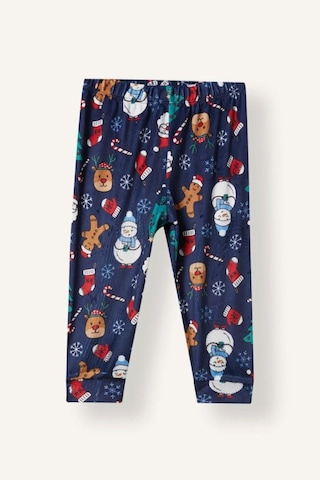Defacto Bisiklet Yaka Baskılı Kadife 2li Pijama Takımı Erkek Bebek I2474a526cwnv256 Lacivert-nv256
