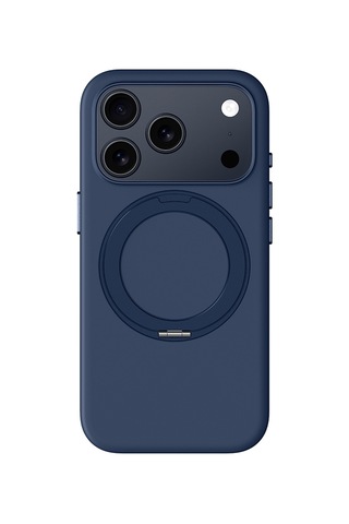 Apple Uyumlu iPhone 17 Pro Max Amazingthing Cloudie Magspin 360 Derece Standlı M-safe Kılıf Mavi Mavi