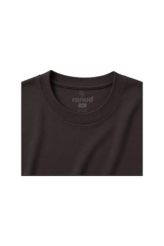 Ranud Erkek Oversize Fit Tişört,%100 Pamuk, Yumuşak Fırçalı Kumaş, Oeko-tex Sertifikalı Kahverengi