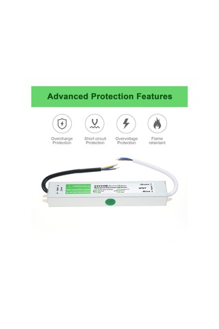 Yifomall 24v 24w Ip67 Su Geçirmez Dış Mekan Led Gönüllü Kaynak - Kısa Devre, Aşırı Yük Ve Aşırı Gerilim Korumalı - Ac90-250v Girişli Alüminyum Kasa