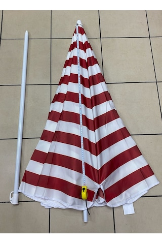 Şemsiye Kalın Kumaş Deniz Plaj Piknik Bahçe Balkon Güneş Teras Şejlong 10 Telli Eğilebilir 2 M Çap Kırmızı - Beyaz Şemsiye Kalın Kumaş Deniz Plaj Piknik Bahçe Balkon Güneş Teras Şejlong 10 Telli Eğilebilir 2 M Çap Kırmızı - Beyaz