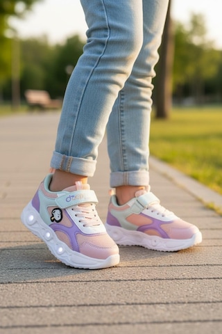 Tuğba Ortopedi 1115 Çocuk Okul Öncesi Işıklı Sneaker Pudra