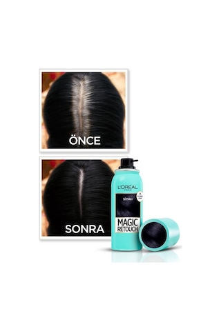 L'Oréal Paris Magıc Retouch Beyaz Dipleri Kapatıcı Sprey - Sıyah