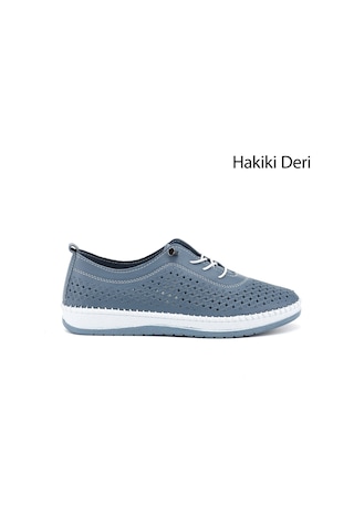 Gönderi(R) Gönderi R Kadın Mavi Bağcıklı Hakiki Deri Comfort Ayakkabı Ddza84842845