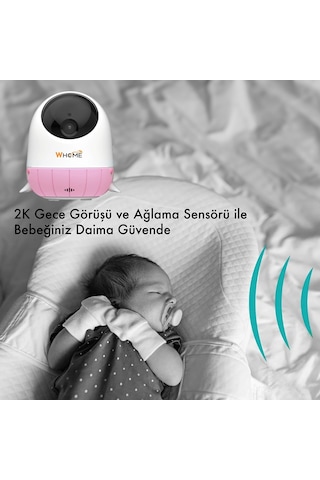 Whome Yapay Zeka Destekli 2k Ptz Gece Görüşlü Pembe Wifi Bebek Gü