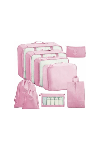 Neevoyu 9 Parça Seyahat Organizer Seti - Çamaşır, Giyim, Ayakkabı Ve Kosmetik İçin Bölümlü Depolama Çantaları - Nylon Malzeme, Su Geçirmez, Çift Zip Diğer