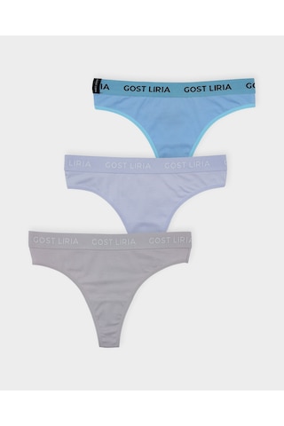 Gost Liria Mono Soft Kadın String Külot 3 Lü Paket - Çok Renkli Çok Renkli