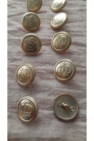 Gold Metal Düğme 20 Mm 8 Adet