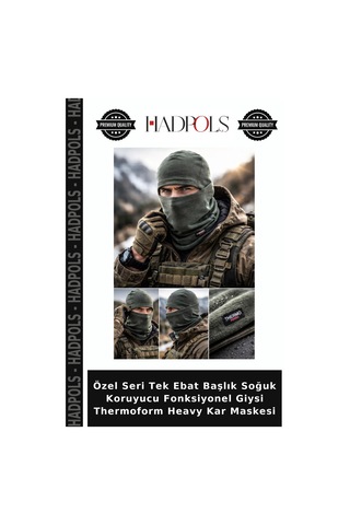Hadpols Özel Seri Tek Ebat Başlık Soğuk Koruyucu Fonksiyonel Giysi Thermoform Heavy Kar Maskesi Diğer