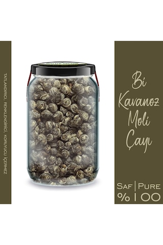 Moli Çayı Bi Kavanoz 660 Cc. Cam Kavanozda Yasemin İncisi Top Yeşilçay Moli Beyaz Çay İnci Çayı