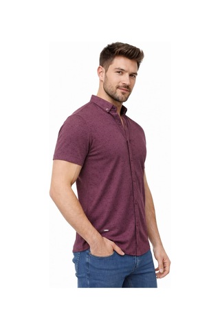 Baglan Erkek Dügmeli Polo Yaka Tişört R4310 Bgl-st02771 Mürdüm