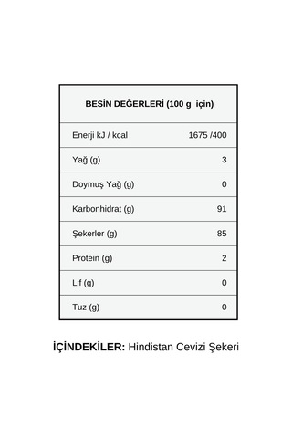 Hanzade Bitkisel Hindistan Cevizi Şekeri 1 KG